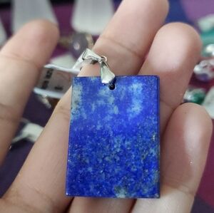 Lapis Lazuli S295 Sterling Sliver Pendent Rectangle